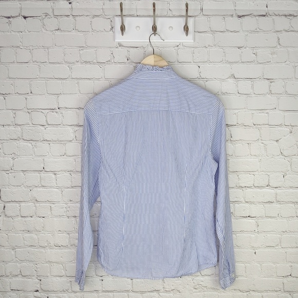 L.L. Bean striped button down blouse - Picture 2 of 3